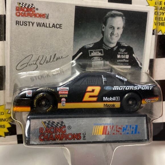 1994 Rusty Wallace NASCAR StockCar with Collectors Card and Display Stand NOS - Picture 4 of 5